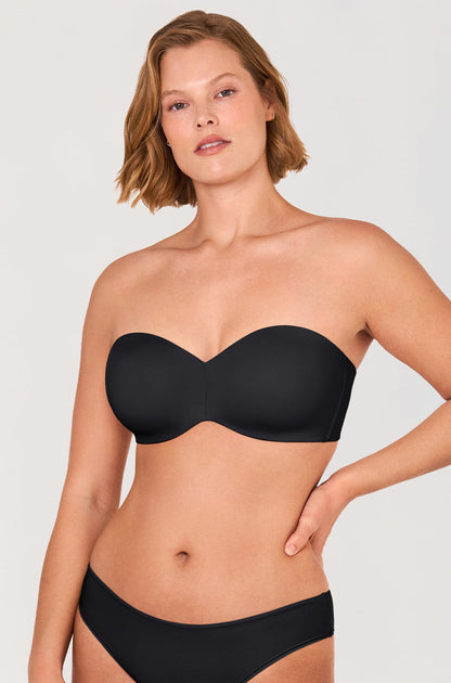 Women's Underwire Strapless Bra Black