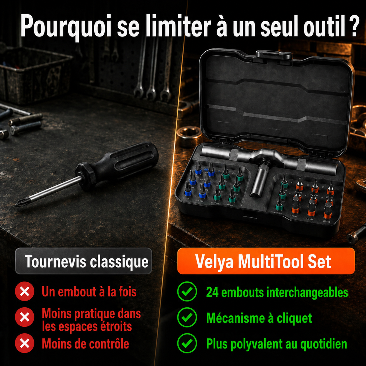MultiTool Set – Kit à Cliquet Compact